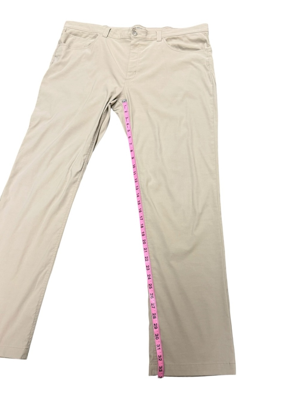 Eddie Bauer Men's Horizon Guide Chino Pants Slim Fit Light Khaki Slacks - 42/34 - Picture 9 of 11